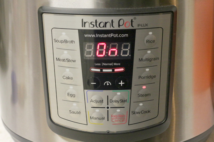 Instant Pot turned on