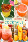 Collage of Summer Cocktail Recipes for pinterest pin.