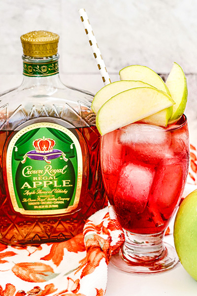 Crown Apple and cranberry drink.