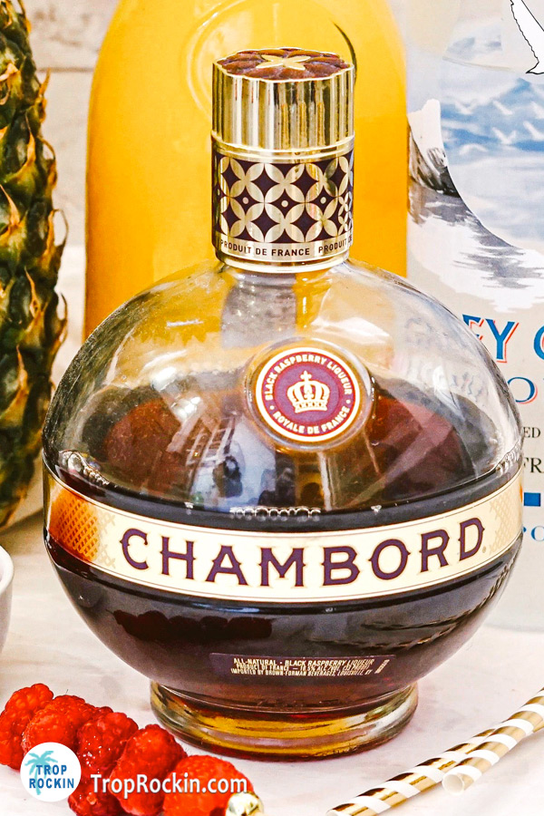 Chambord Liqueur Bottle.
